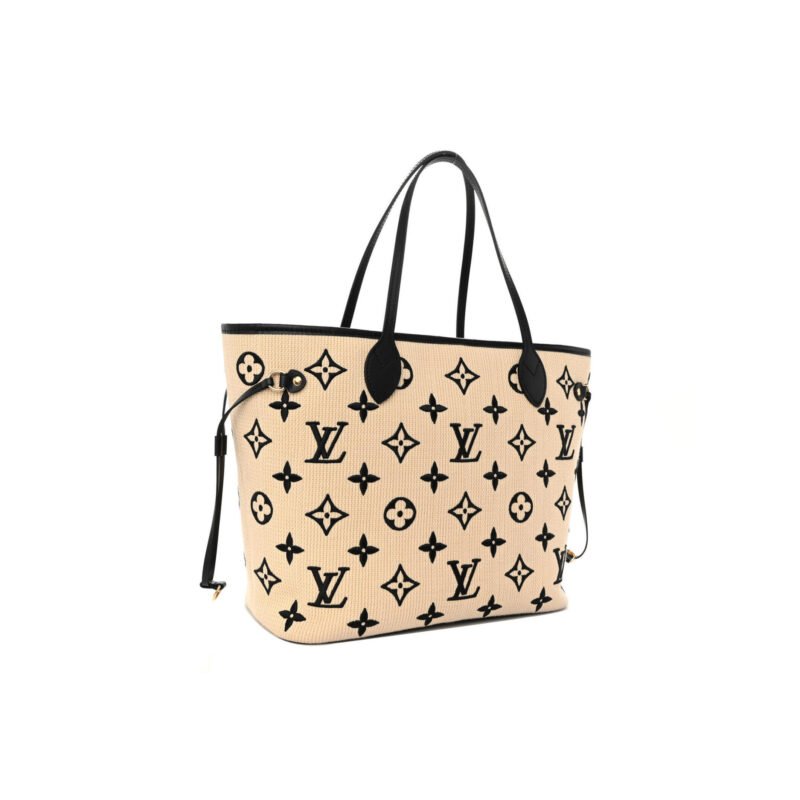 Louis-Vuitton-undefined-image-4-of-10.jpg LOUIS VUITTON NEVERFULL MM BEIGE BLACK M22838 (31*28*14cm)