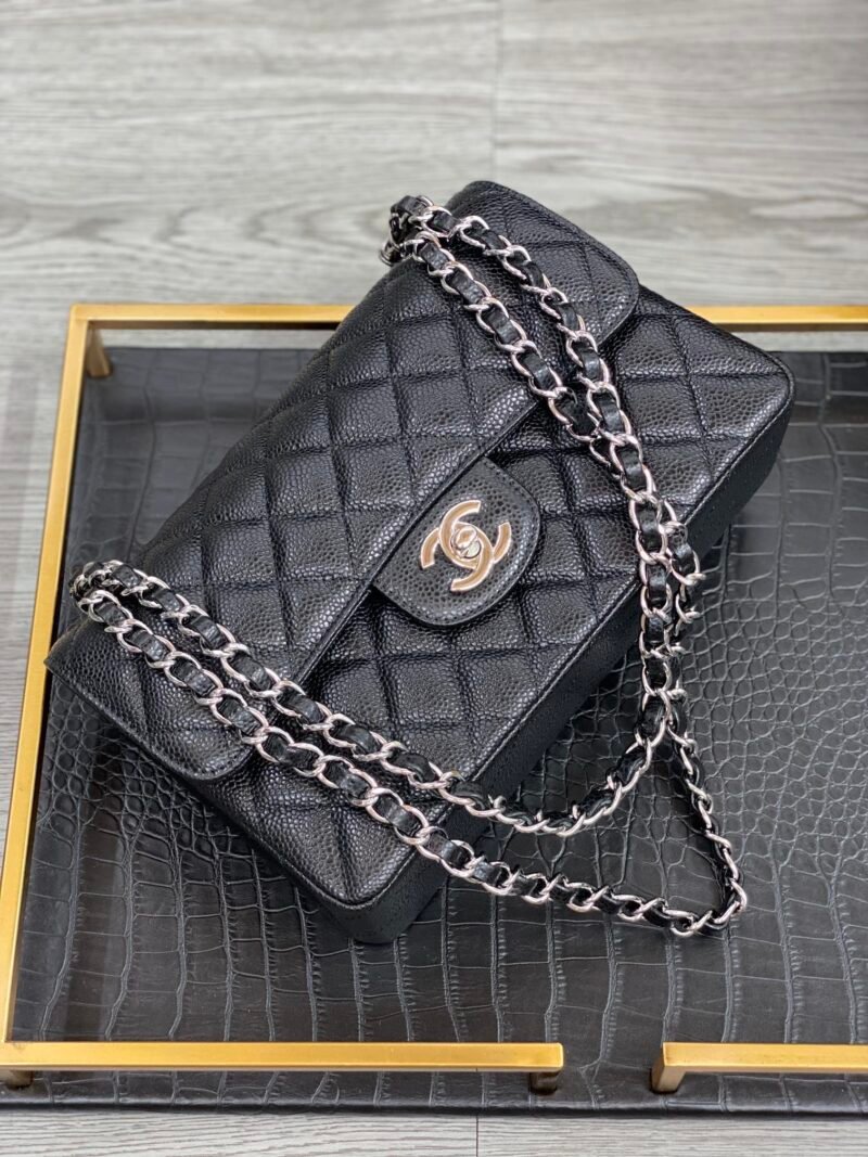 Ch@nel Flap Bag-Caviar-23CM