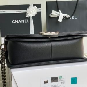 Ch@nel Boy Bag-Caviar-25CM