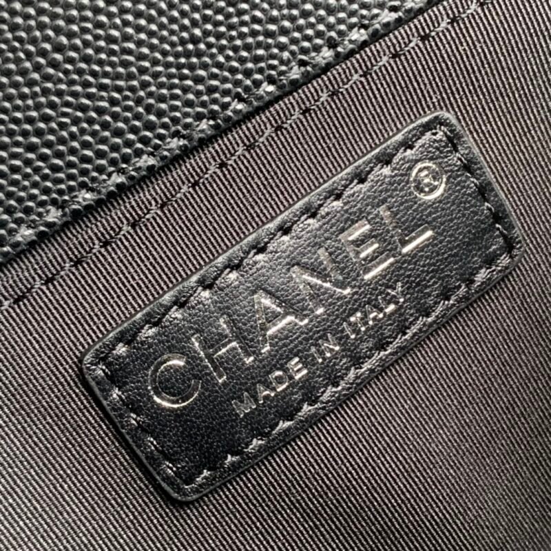 Ch@nel Boy Bag-Caviar-25CM