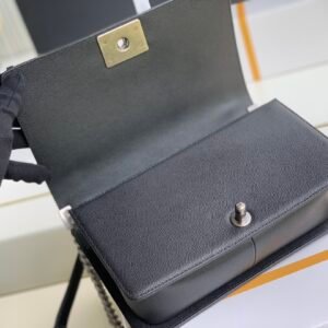 Ch@nel Boy Bag-Caviar-25CM