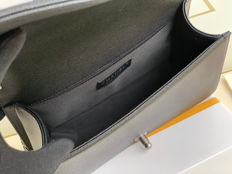 Ch@nel Boy Bag-Caviar-25CM