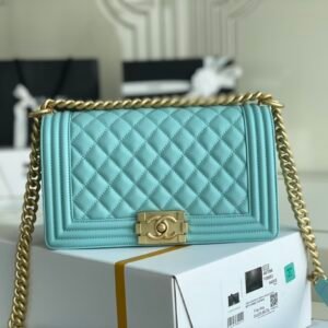 Ch@nel Boy Bag-Caviar-25CM