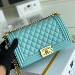 Ch@nel Boy Bag-Caviar-25CM