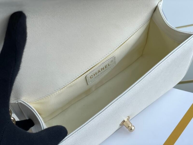 Ch@nel Boy Bag-Caviar-25CM