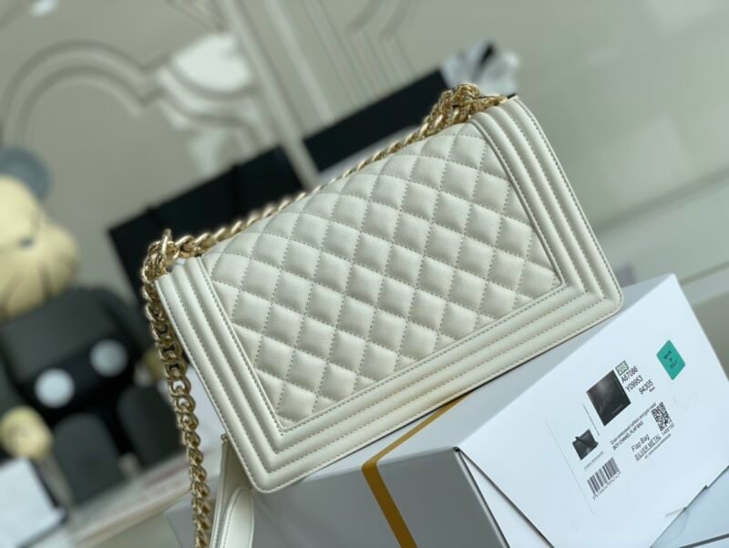 Ch@nel Boy Bag-Caviar-25CM