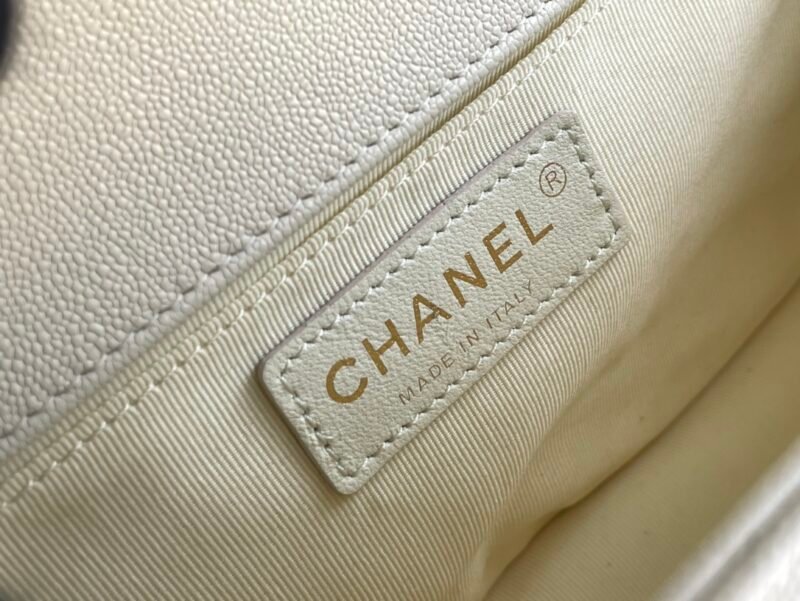 Ch@nel Boy Bag-Caviar-25CM