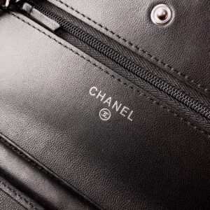 Ch@nel Wallet On Chain-Silver Hardware-19*12*3.5CM