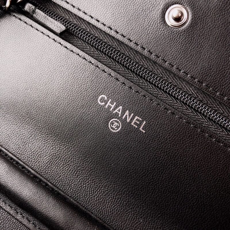 Ch@nel Wallet On Chain-Silver Hardware-19*12*3.5CM