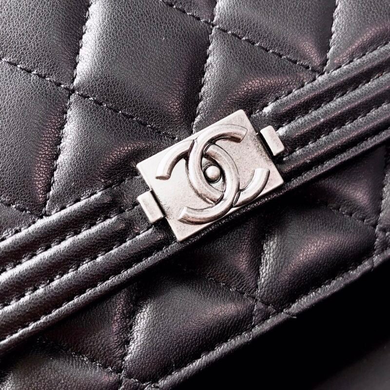 Ch@nel Wallet On Chain-Silver Hardware-19*12*3.5CM