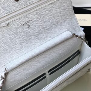 Ch@nel Wallet On Chain-Silver Hardware-19*12*3.5CM