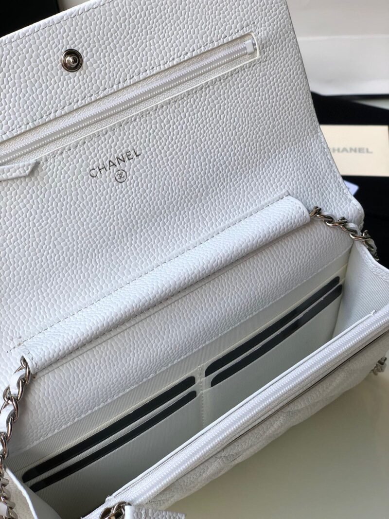 Ch@nel Wallet On Chain-Silver Hardware-19*12*3.5CM