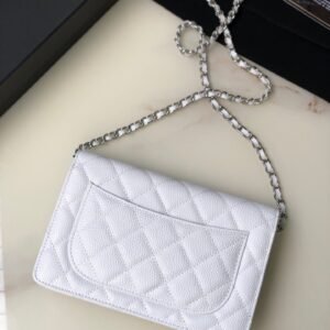 Ch@nel Wallet On Chain-Silver Hardware-19*12*3.5CM