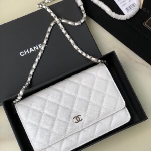 Ch@nel Wallet On Chain-Silver Hardware-19*12*3.5CM
