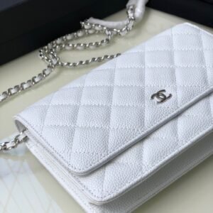 Ch@nel Wallet On Chain-Silver Hardware-19*12*3.5CM