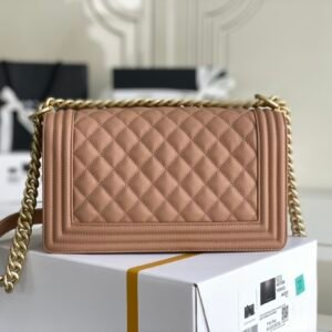 Ch@nel Boy Bag-Caviar-25CM