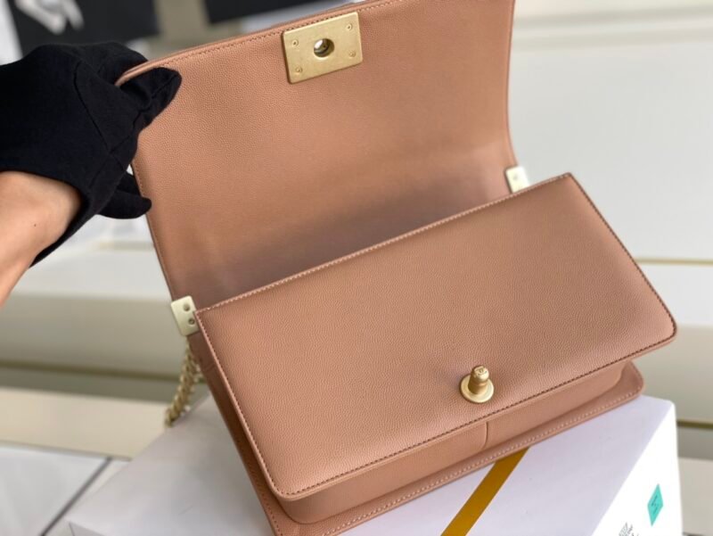 Ch@nel Boy Bag-Caviar-25CM