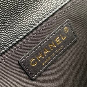 Ch@nel Boy Bag-Caviar-25CM