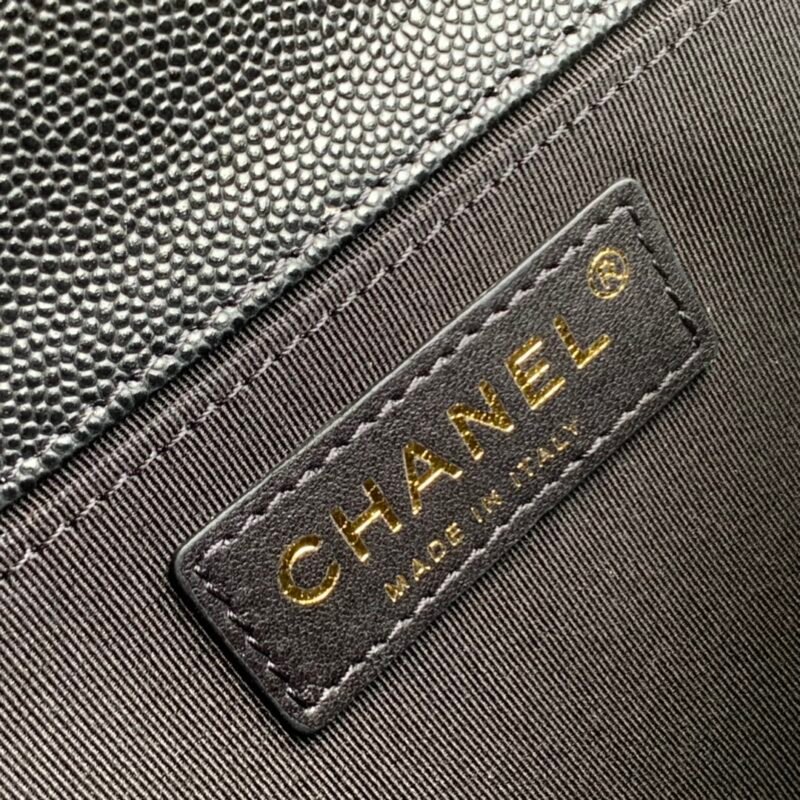 Ch@nel Boy Bag-Caviar-25CM