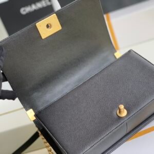 Ch@nel Boy Bag-Caviar-25CM