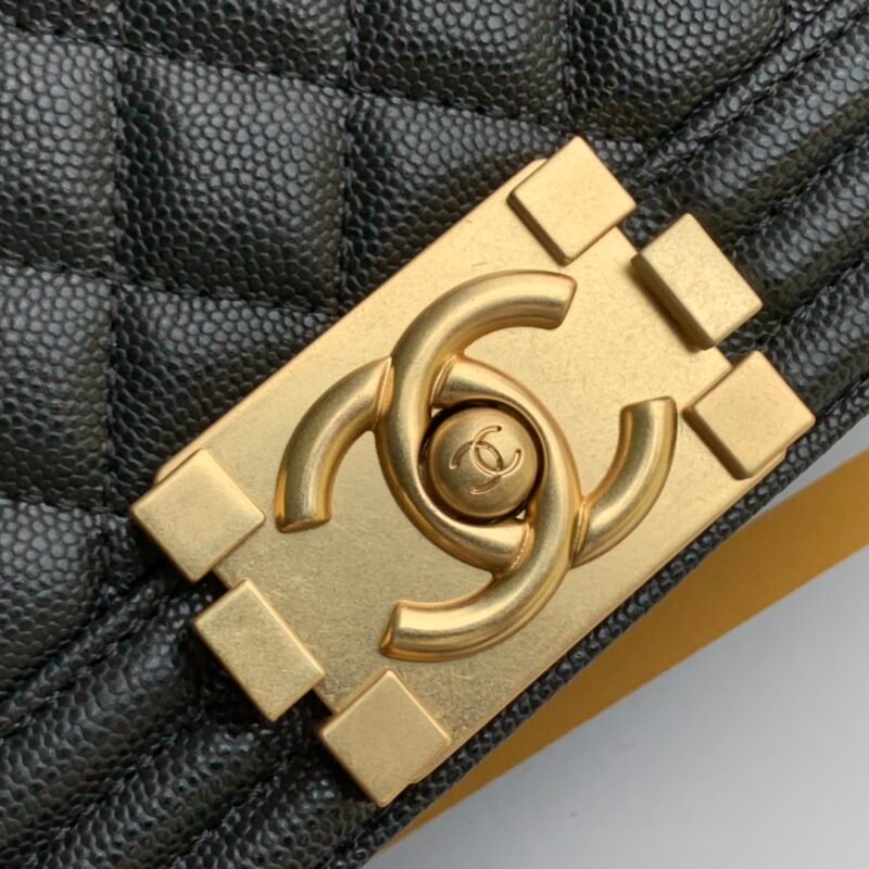 Ch@nel Boy Bag-Caviar-25CM