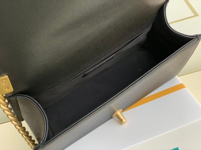 Ch@nel Boy Bag-Caviar-25CM