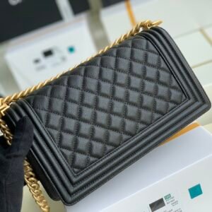 Ch@nel Boy Bag-Caviar-25CM