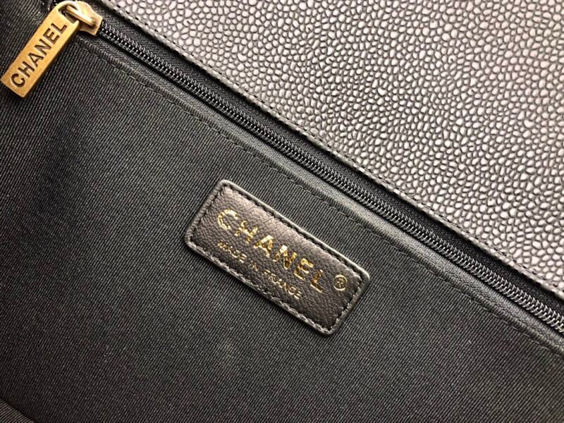Ch@nel Boy Bag-Caviar-28CM