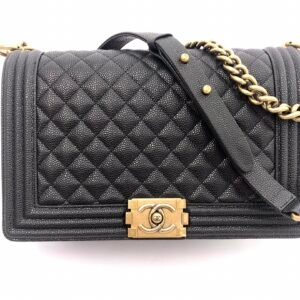 Ch@nel Boy Bag-Caviar-28CM