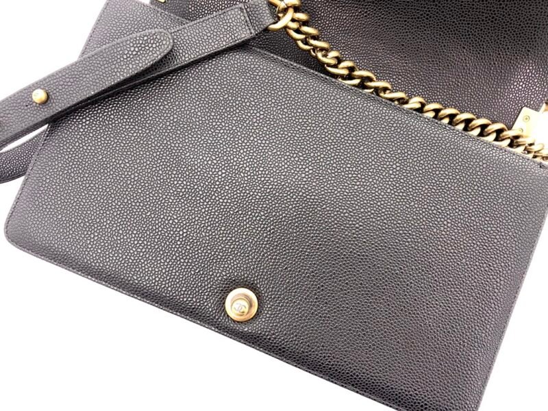 Ch@nel Boy Bag-Caviar-28CM