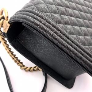 Ch@nel Boy Bag-Caviar-28CM