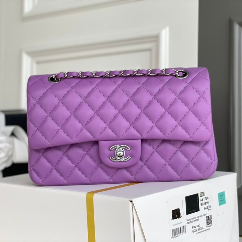 Ch@nel Flap Bag-Lambskin Leather-25CM