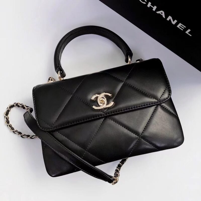 Ch@nel Trendy CC-Champagne Gold-24.5*17*7CM