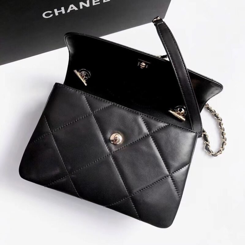 Ch@nel Trendy CC-Champagne Gold-24.5*17*7CM