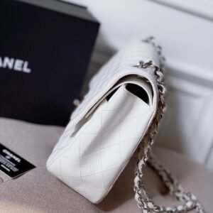 Ch@nel Flap Bag-Caviar-Silver Hardware-30CM