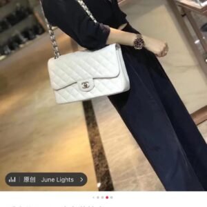 Ch@nel Flap Bag-Caviar-Silver Hardware-30CM