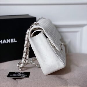 Ch@nel Flap Bag-Caviar-Silver Hardware-30CM