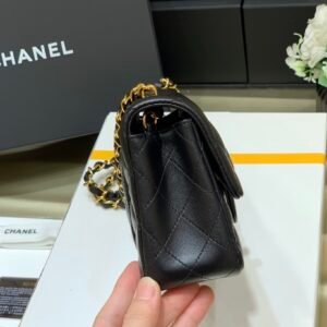 Ch@nel Flap Bag-Lambskin-Gold Hardware-20CM