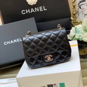 Ch@nel Flap Bag-Lambskin-17CM