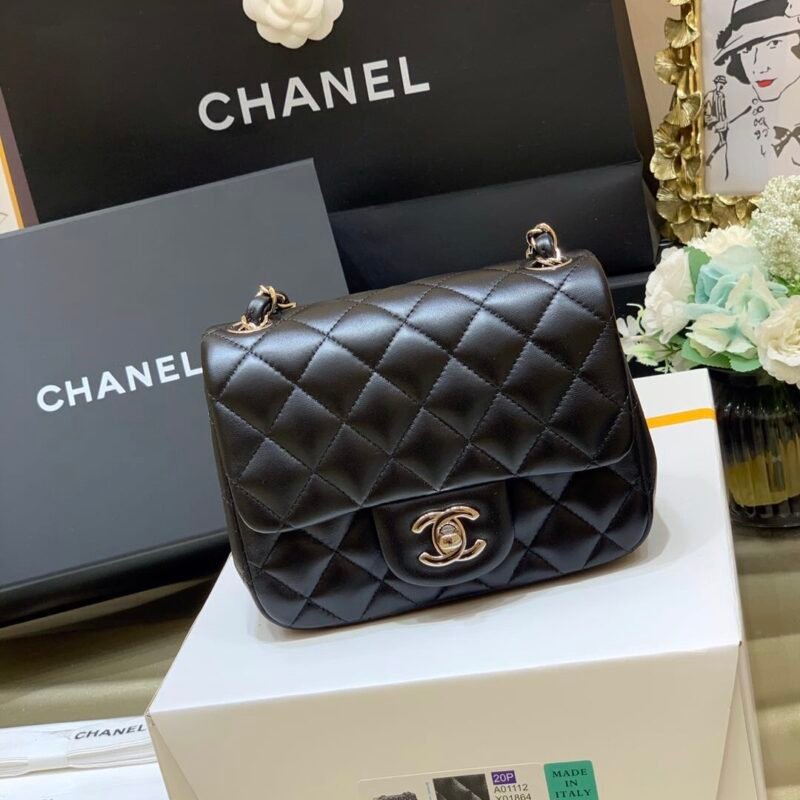 Ch@nel Flap Bag-Lambskin-17CM