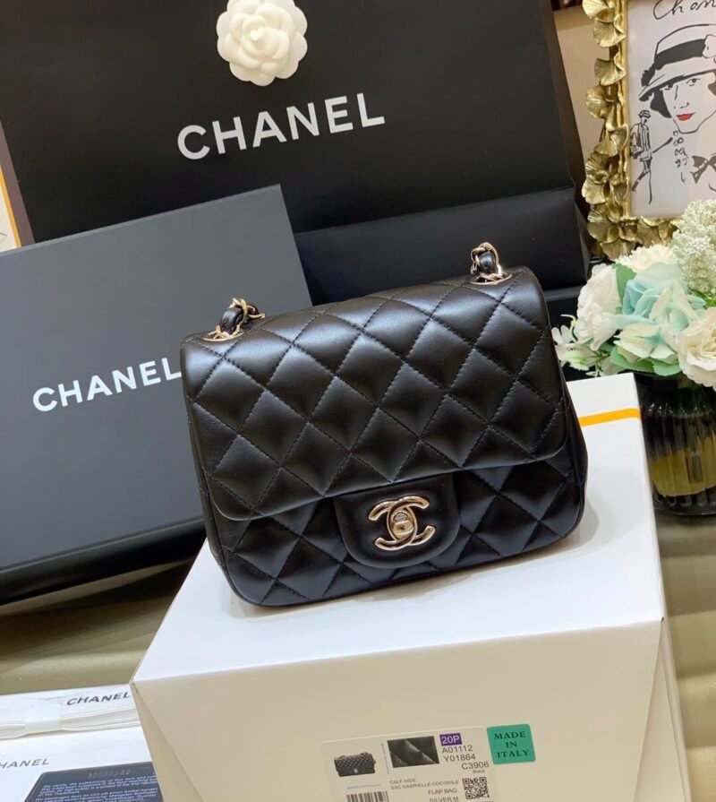 Ch@nel Flap Bag-Lambskin-17CM