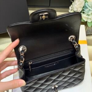 Ch@nel Flap Bag-Lambskin-17CM