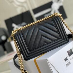 Ch@nel Boy Bag-Caviar-20CM