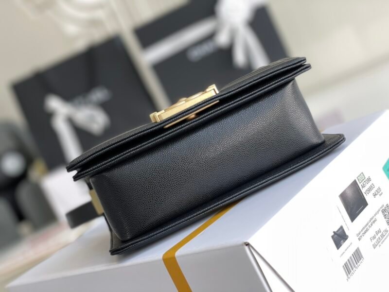 Ch@nel Boy Bag-Caviar-20CM