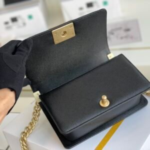 Ch@nel Boy Bag-Caviar-20CM