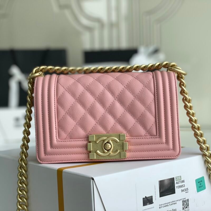 Ch@nel Boy Bag-Caviar-20CM