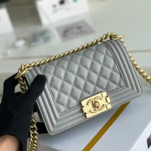 Ch@nel Boy Bag-Caviar-20CM