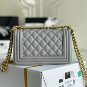 Ch@nel Boy Bag-Caviar-20CM