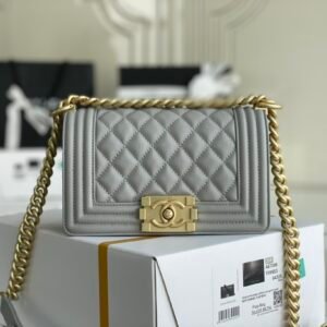 Ch@nel Boy Bag-Caviar-20CM