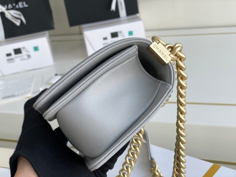 Ch@nel Boy Bag-Caviar-20CM